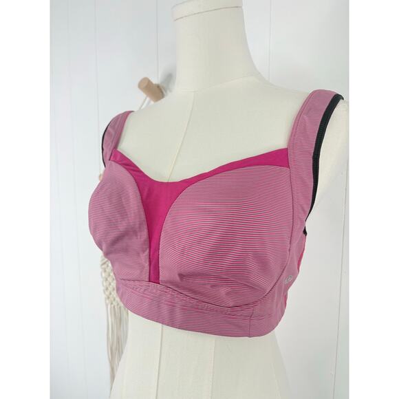 Lululemon Ta Ta Tamer II Sports Bra 36DD Wee Stripe Jewelled Magenta Pink - Picture 6 of 12